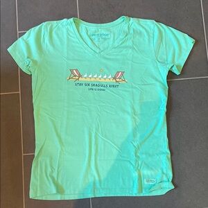 Life is Good Women's Green Graphic Tee (new/never worn)